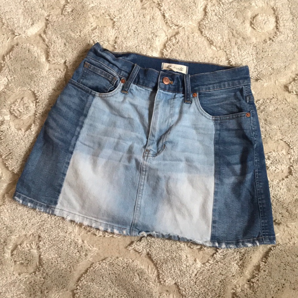 Madewell Patchwork Denim Skirt